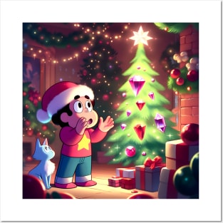 Crystal Holidays Extravaganza: Steven Universe Christmas-Inspired Art for Timeless Cartoon Designs and Festive Gems! Posters and Art